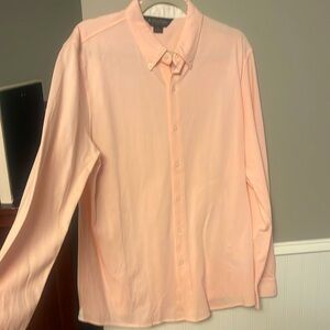 Brooks Brothers Long Sleeve Button-down polo, 100% cotton, pink